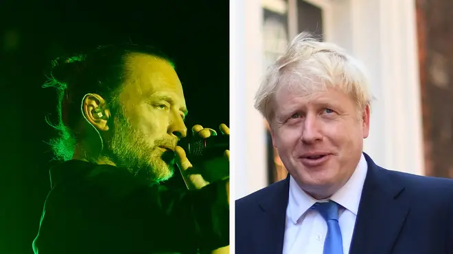 Radiohead frontman Thom Yorke and Boris Johnson