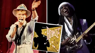David Bowie on the Serious Moonlight Tour in 1983 and Nile Rodgers today.