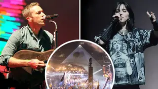 Youngest ever Glastonbury headliner Billie Eilish and five time headliners Coldplay