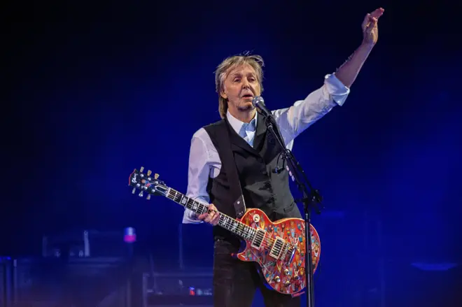 "Hello Glastonbergers!" Sir Paul McCartney takes the prize as the oldest Glastonbury headliner at the tender age of 80, in June 2022.