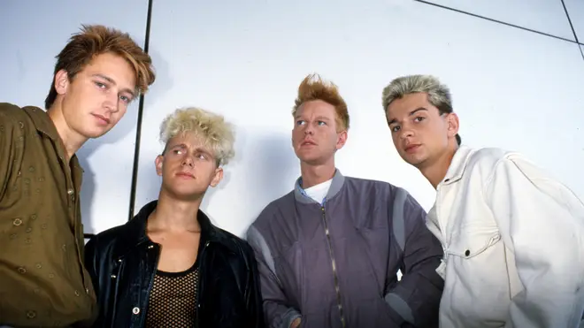 Depeche Mode in 1984: Alan Wilder, Martin Gore,  Andrew Fletcher and Dave Gahan.