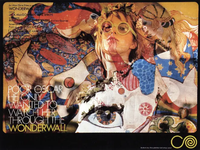 The British poster for 1968's Wonderwall, starring Jane Birkin.