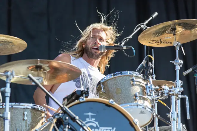 Taylor Hawkins performing with Chevy Metal at Riot Fest 2016.