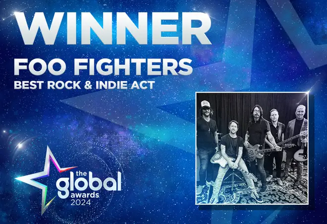Foo Fighters have been named The Global Awards 2024 Best Rock & Indie act