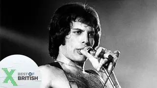Freddie Mercury onstage with Queen, December 1979