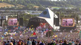 The Pyramid Stage at Glastonbury Festival 2023
