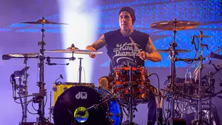 Travis Barker of Blink 182 in Sao Paulo, Brazil