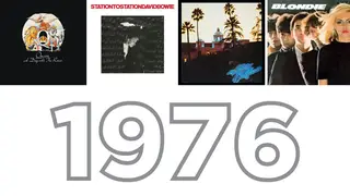 Some of the greatest albums of 1976: A Day At The Races, Station To Station, Hotel California and the debut from Blondie.