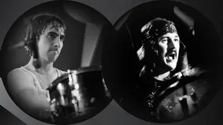 Keith Moon and John Bonham: the rhythmic powerhouses behind The Who and Led Zeppelin respectively.