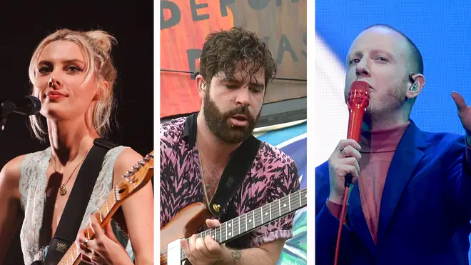 Wolf Alice frontwoman Ellie Rowsell, Foals frontman Yannis Philippakis and Two Door Cinema Club frontman Alex Trimble