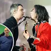 The Libertines' Pete Doherty and Carl Barât with image of the rockers with Johnny Vaughan inset