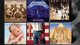 Some of the best rock albums of 1984: Queen. Metallica, Bon Jovi, Van Halen, Bruce Springsteen and Iron Maiden.