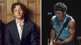 Jeremy Allen White and Bruce Springsteen in 1984