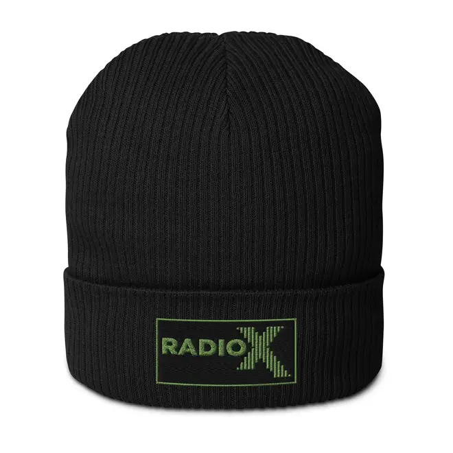 Radio X Green Black Organic Ribbed Beanie