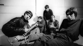 Oasis in November 1993: Noel Gallagher, Bonehead, Paul McGuigan, Tony McCarroll, Liam Gallagher.