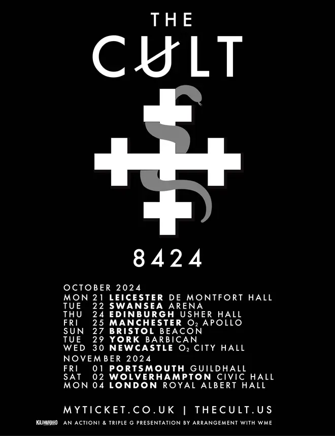 The Cult's 8424 40th anniversary dates