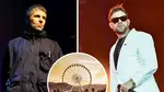 Liam Gallagher and Blur frontman Damon Albarn with Coachella ferris wheel inset