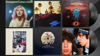 Some of the greatest classic rock albums of 1976: Frampton Comes Alive, Hotel California, Boston, Presence, A Day At The Races and Black And Blue