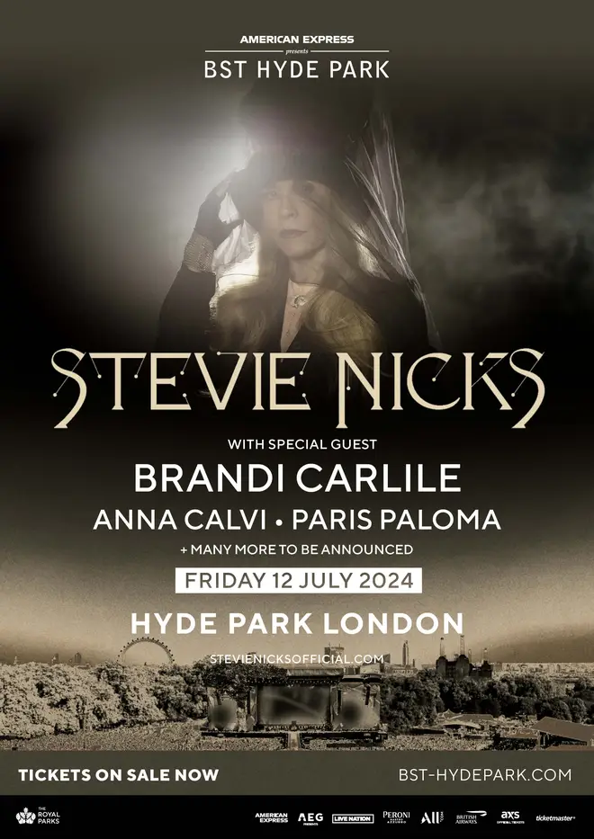 Stevie Nicks at BST Hyde Park line-up so far