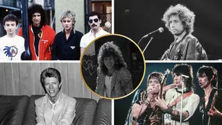 80s era Queen, Bob Dylan, David Bowie, The Rolling Stones and Jon Bon Jovi inset