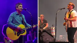 Noel Gallagher with The Black Keys inset
