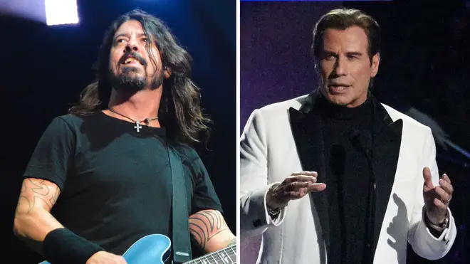 Foo Fighters Dave Grohl and John Travolta