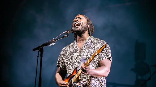 Kele Okereke of Bloc Party performs on stage during Bristol Sounds 2019