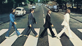 The Beatles - Abbey Road album cover: photo by Ian Macmillan, design by John Kosh