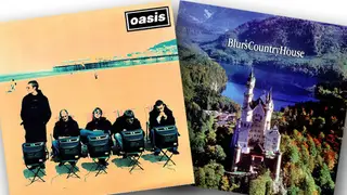 Oasis and Blur - the sleeves for Roll With It and Country House
