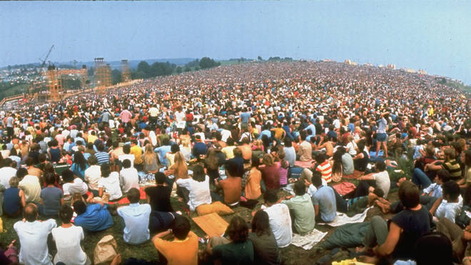 The crowd at Woodstock festival,