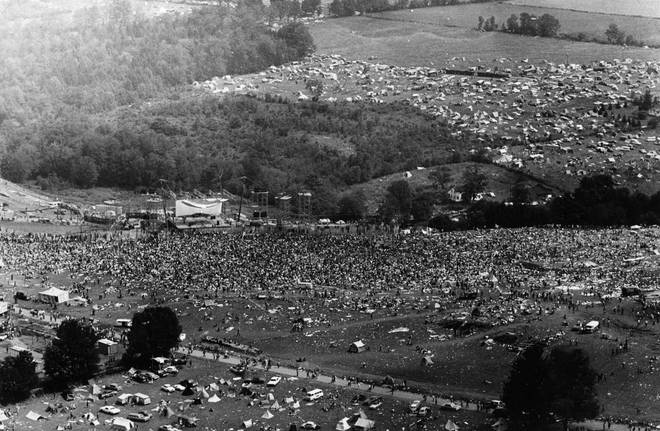 Crowd At Woodstock Music Festival
