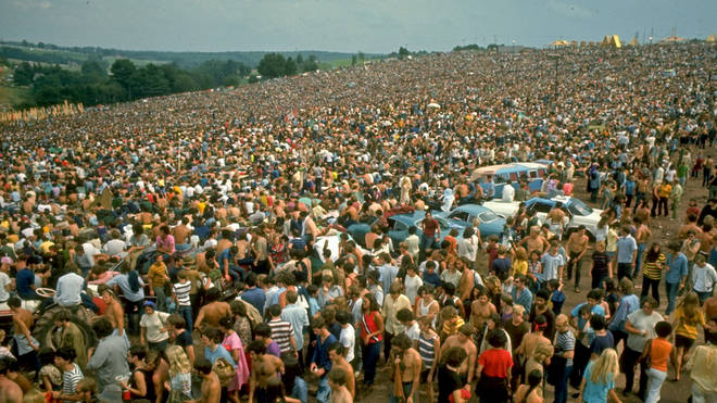 The crowd at Woodstock festival, August 2019