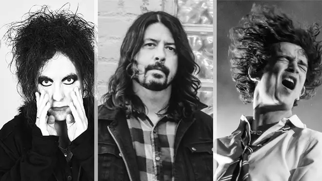 The Cure's Robert Smith, Foo Fighters' Dave Grohl and The 1975's Matt Healy