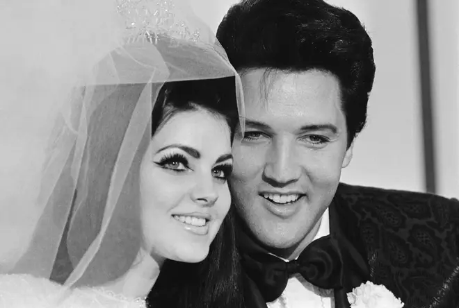 Pricilla and Elvis Presley on their Wedding Day, 1967