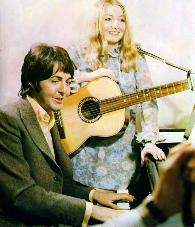 Paul McCartney and Mary Hopkin in 1968