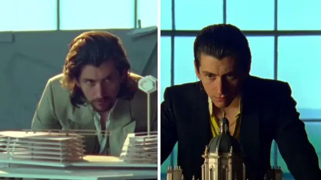 Alex Turner and his double in Four Out of Five video