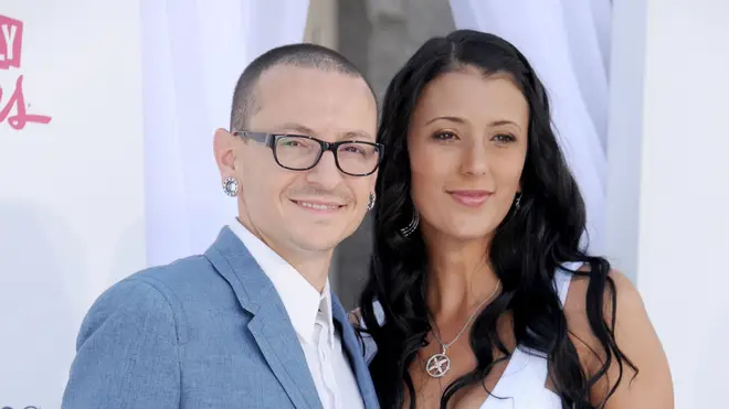 The late Chester Bennington and his widow Talinda in 2012