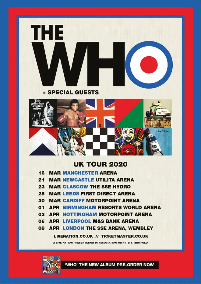 The Who's 2020 UK tour dates