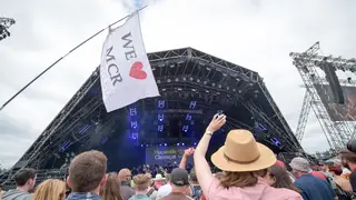 We love MCR sign at Glastonbury Festival