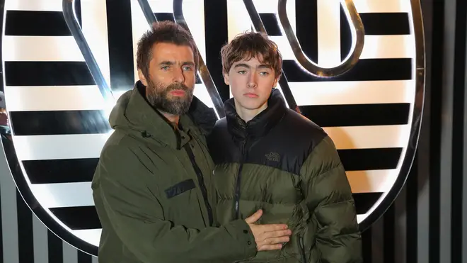 Liam Gallagher and his son Gene at the BRIT Awards 2018 After Party