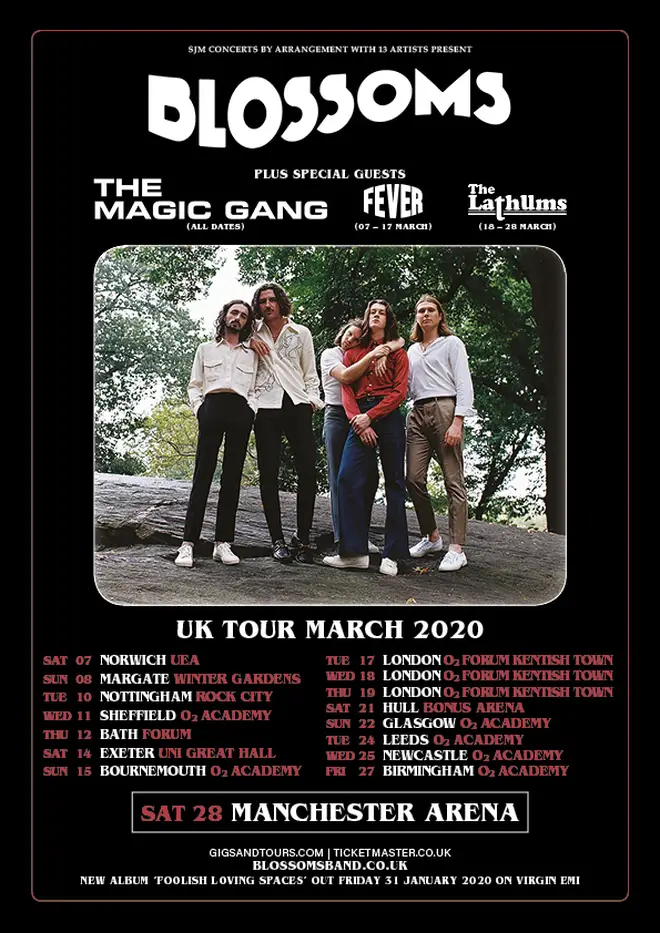 Blossoms 2020 UK tour dates