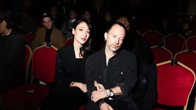Thom Yorke and Dajana Roncione attend the Undercover Menswear Fall/Winter 2019-2020 show as part of Paris Fashion Week on January 16, 2019 in Paris, France.