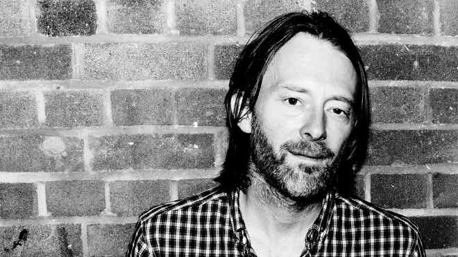 Thom Yorke of Radiohead poses for a photoshoot backstage at Boiler room #69 on October 11, 2011 in London,