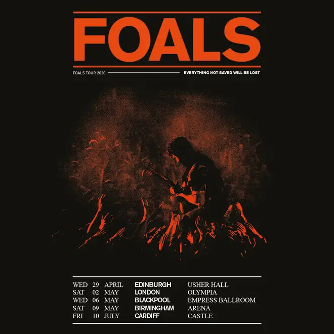 Foals 2020 UK tour poster