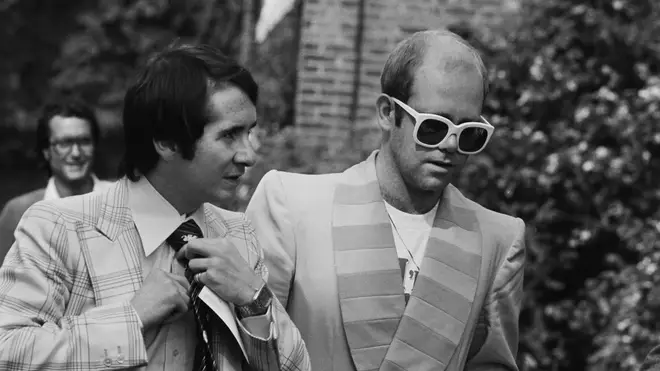 Elton John and John Reid, 7th September 1976