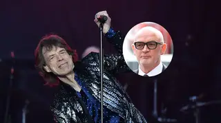 The Rolling Stones' Mick Jagger and former Coronation Street actor Connor McIntyre (inset)