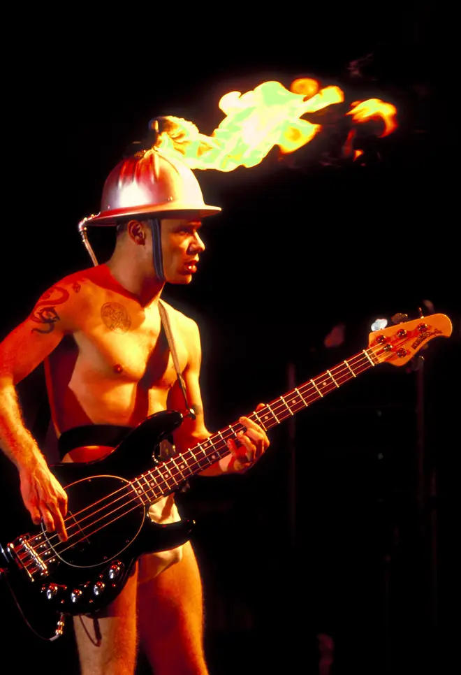Flea of the Red Hot Chili Peppers at the Waterloo in Stanhope, New Jersey, 1991