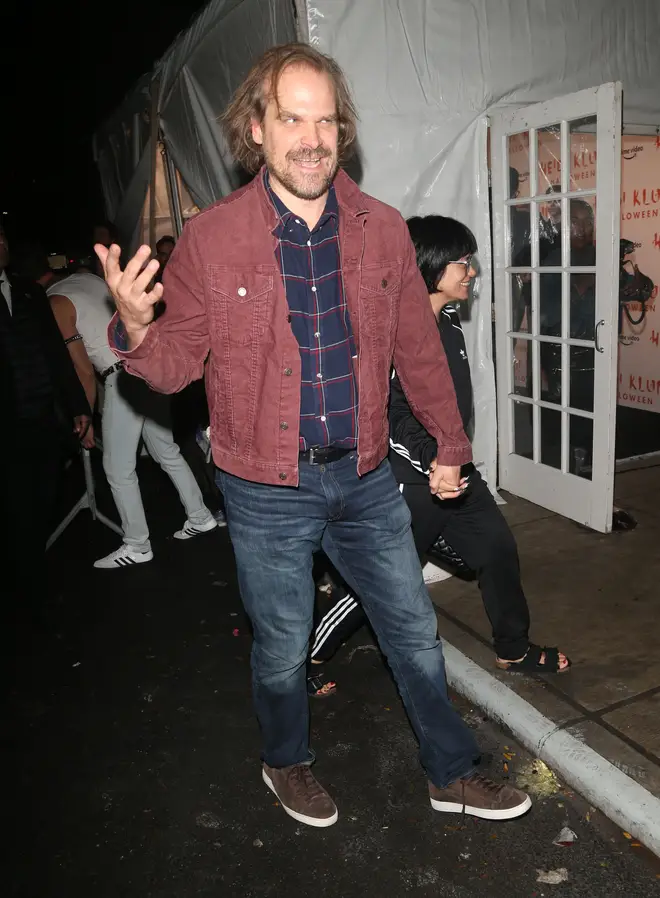 Stranger Things actor David Harbour and Lily Allen at Heidi Klum's Halloween Party