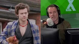 Harry Styles and Chris Moyles