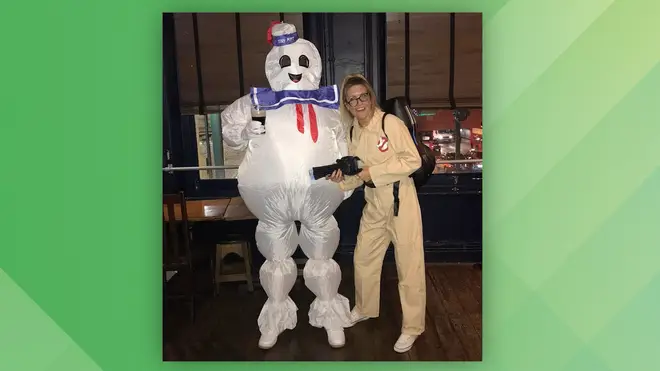 Pippa and Toby dress up for his birthday as a Ghostbuster and the Stay Puft Marshmallow Man